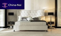 Double bed BERENICEcontemporaryupholsteredwith upholstered headboard