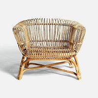 Vintage armchair Silviarattanrattanred