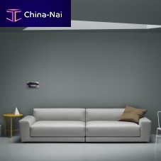 Contemporary sofa BORDER DOWNfabricleathergray