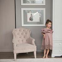 Traditional armchair NAMURfabricashwith removable cushion