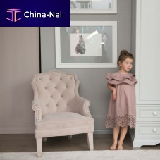 Traditional armchair NAMURfabricashwith removable cushion