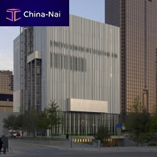 Extruded aluminum solar shading WYLY THEATERanodized aluminumfor facadevertical