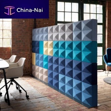 Room divider acoustic panel FABRICKSfree-standingmobilefabric