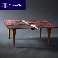 Original design coffee table MARS2woodenglasssquare