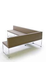 Contemporary upholstered bench FRAMEfabricleathercorner