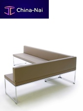 Contemporary upholstered bench FRAMEfabricleathercorner