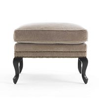 Traditional pouf SINATRA SIN 03Csolid woodsquare