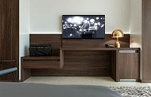 Contemporary desk SUPERIORwoodenwith storage compartmentfor hotel