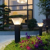 Garden bollard light LOREAurbancontemporarystainless steel
