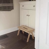 Contemporary stool One Stepwoodenwooden basechild's