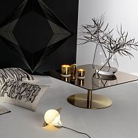 Contemporary coffee table FLASH : FLT03-M1glassbrassiron