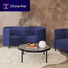 Contemporary coffee table Mallea marblelacquered metal steel baseround