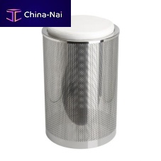Leather laundry basket metal