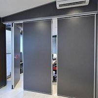 Pivoting/sliding partition 00038X SERIESmobilelaminatefor offices