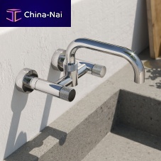 Wall-mounted double-handle mixer tap KW50.UPstainless steel 316Lkitchen2-hole