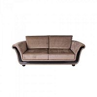 Traditional sofa SFA001fabricbrownglossy lacquered wood