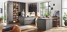 Contemporary kitchen RIVA 839woodenU-shapedhandleless