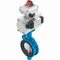 Butterfly valve KVZA manualpneumaticshut-off