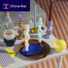 Gold candle holder TWIST marblecommercial