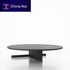 Contemporary coffee table SAVOY 58Cwood veneerlacquered MDFlacquered metal steel base