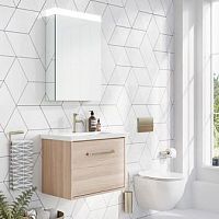 Bathroom mirror cabinet with built-in lighting ARENAcontemporaryhomeceramic