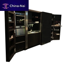 Contemporary kitchen Wallstainless steellaminatemodular