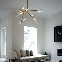 Contemporary chandelier AGNES 10glassaluminumcommercial