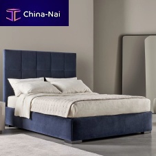 Double bed BARDO'contemporarywith headboardupholstered