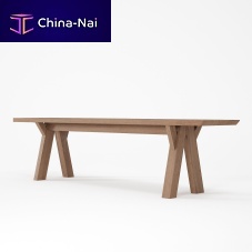 Contemporary bench KI08oakteakwithout backrest