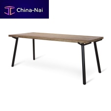 Contemporary dining table BRANCHoaksolid woodpowder-coated steel