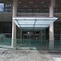 Entrance canopy for commercial buildingsaluminumglass