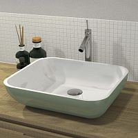 Countertop washbasin Square Bowlcompositebicolorwithout hole