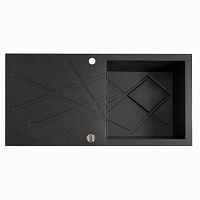 Single-bowl kitchen sink FOORN II 1000 1KOwith drainboardcompositeovermount