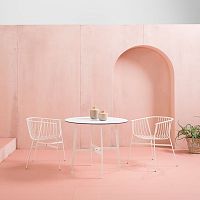 Contemporary table EILEENHPLmarblestainless steel base