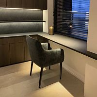 Contemporary dining chair APOLLINEindoorfabricleather