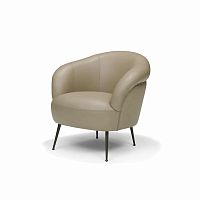 Contemporary armchair BROOKLYNfabricleathermetal