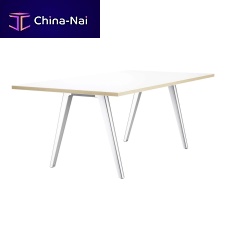 Contemporary conference table 1500woodenaluminumchromed metal base