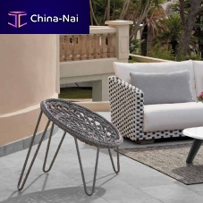 Contemporary fireside chair RIVIERAropelacquered aluminumpolyester