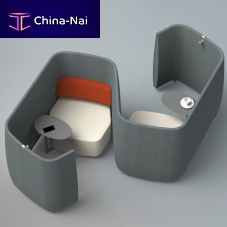 Modular lounge chair AIRWAVE 06/P/Tcontemporaryfabricsynthetic leather