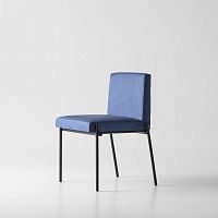 Contemporary chair OMindoorfabricmetal base