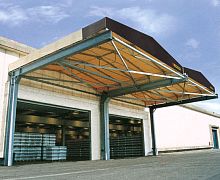Canopy for commercial buildings INDUSTRIAL metalfabricpyramidal