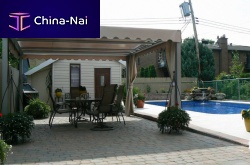 Self-supporting pergola aluminumretractable