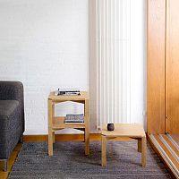 Contemporary coffee table MMS 1963oakwooden baserectangular