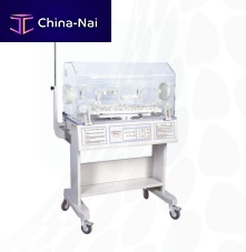 Neonatal incubator on casters INC-100with phototherapy lampwith 6 operating windows