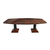 Art Deco table T003Macassar ebonyglossy varnished woodwaxed wood base