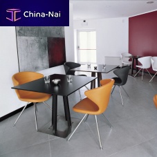 Contemporary table Sella 292beechstainless steelsteel base