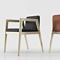 Contemporary chair SALOM : RF. 26014indoorfabricwooden base