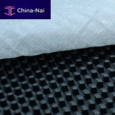Studded drainage board TekDrain Geoprotectionfor bridge constructionfor parking lot