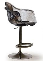 Contemporary bar chair Ellaindoorpolycarbonatemetal base
