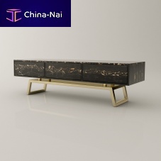 Contemporary sideboard table GENS LUXmarblepolished brass baserectangular